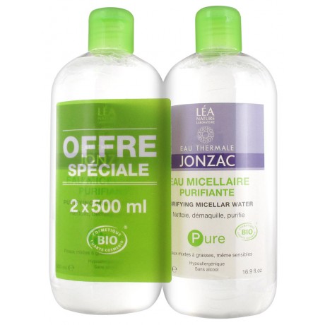 Eau de Jonzac Pure Eau Micellaire Purifiante Lot de 2 x 500 ml