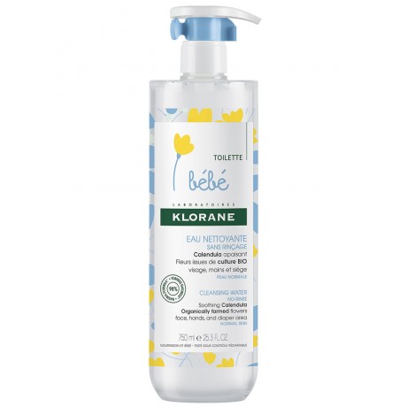 Klorane Bébé Eau Nettoyante sans Rinçage 750 ml