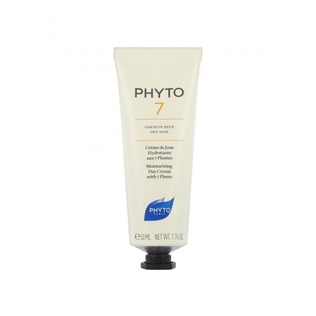 Phyto 7 Crème de Jour Hydratante Aux 7 Plantes Cheveux Secs 50 ml