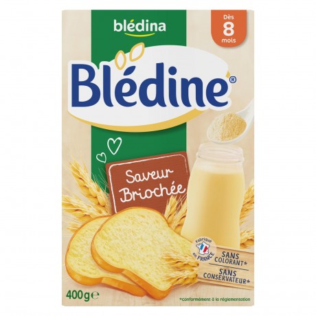 BLEDINA Céréales bébé dès 8 mois, saveur briochée 400g