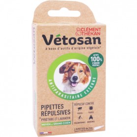 VETOSAN PIPETTES REPULSIVES GRAND MOYEN CHIEN 2X3Ml