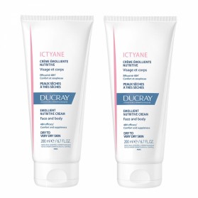 Ducray Ictyane Crème Emolliente Nutritive Lot de 2 x 200ml