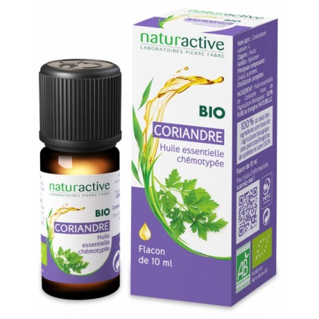 NATURACTIVE HUILE ESSENTIELLE CORIANDRE BIO 10 ML