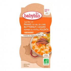 BABYBIO Bols Panais Courge Butternut Canard Polenta dès 12m