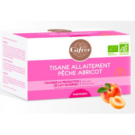 Gifrer tisane allaitement pêche-abricot 20 sachets