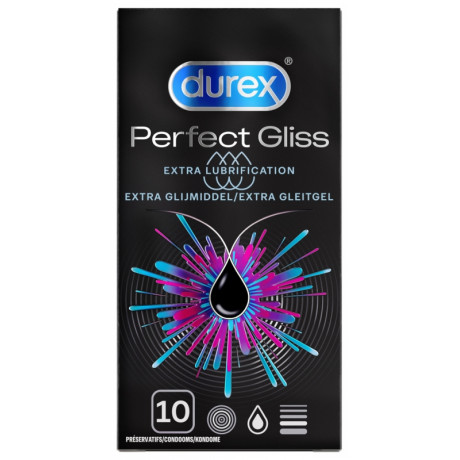 Durex Perfect Gliss Extra Lubrification 10 Préservatifs