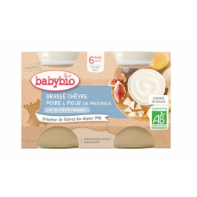 POTS LACTÉS AU LAIT DE CHEVRE FRANCAIS BIO 2X130G DESSERTS LACTÉS 6 MOIS ET PLUS - POIRE FIGUE