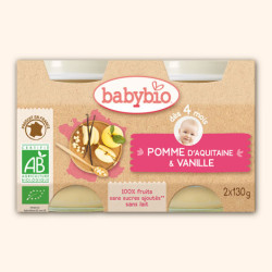 Babybio pomme vanille 2x130g